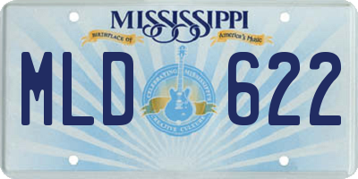 MS license plate MLD622