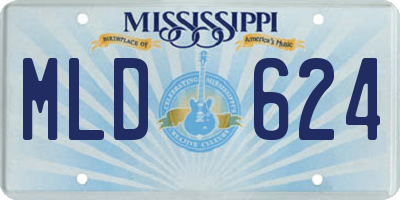 MS license plate MLD624