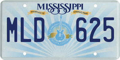 MS license plate MLD625
