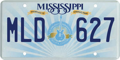 MS license plate MLD627