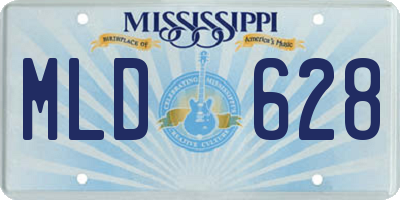 MS license plate MLD628