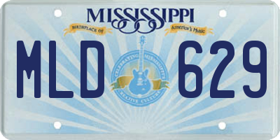 MS license plate MLD629