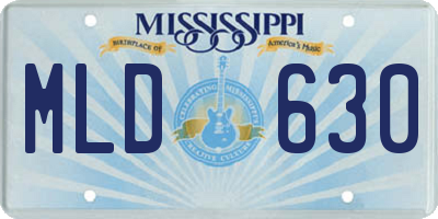 MS license plate MLD630