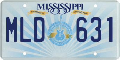 MS license plate MLD631