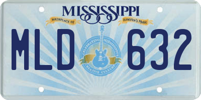 MS license plate MLD632
