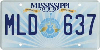 MS license plate MLD637