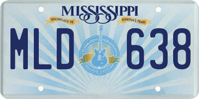 MS license plate MLD638
