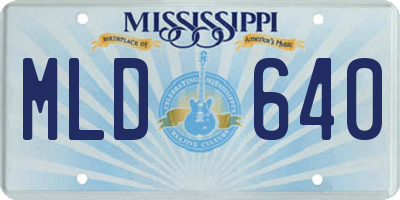 MS license plate MLD640