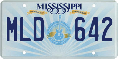 MS license plate MLD642