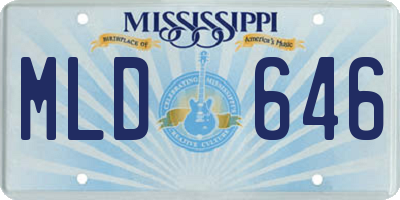 MS license plate MLD646
