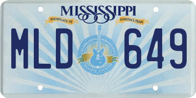 MS license plate MLD649