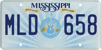 MS license plate MLD658