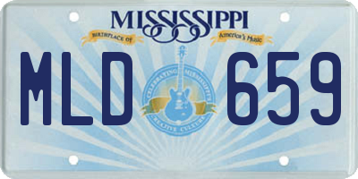 MS license plate MLD659