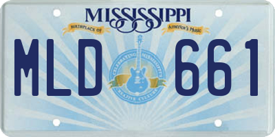 MS license plate MLD661