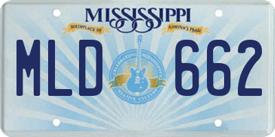 MS license plate MLD662