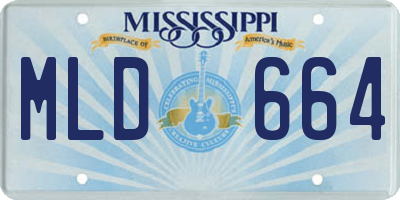 MS license plate MLD664