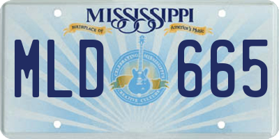 MS license plate MLD665