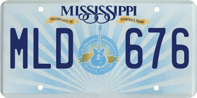 MS license plate MLD676