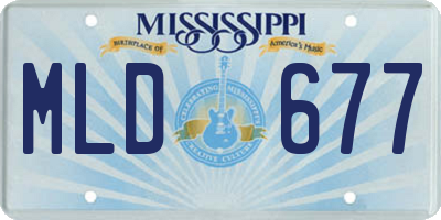 MS license plate MLD677