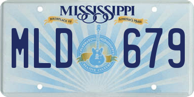 MS license plate MLD679