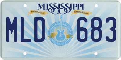 MS license plate MLD683