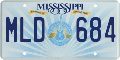 MS license plate MLD684