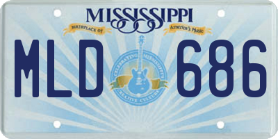 MS license plate MLD686