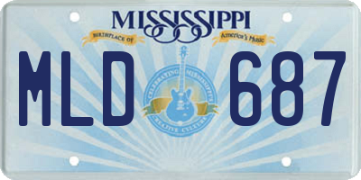 MS license plate MLD687