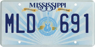 MS license plate MLD691