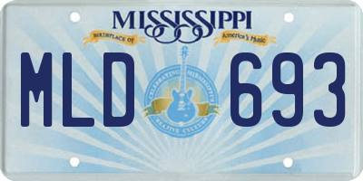 MS license plate MLD693
