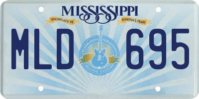 MS license plate MLD695