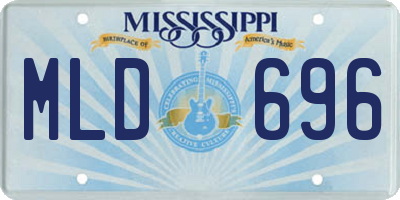 MS license plate MLD696