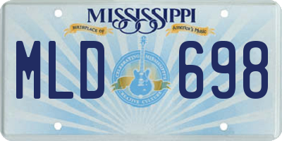 MS license plate MLD698