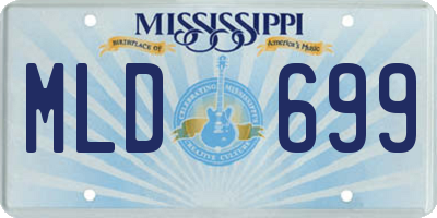 MS license plate MLD699