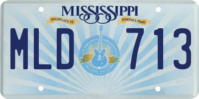 MS license plate MLD713