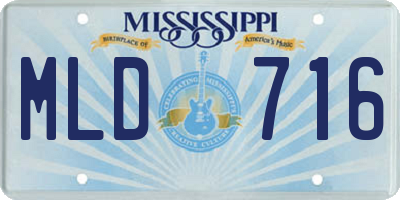 MS license plate MLD716