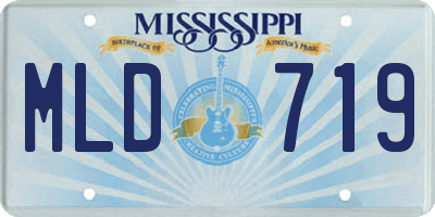 MS license plate MLD719