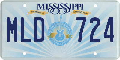 MS license plate MLD724