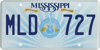 MS license plate MLD727