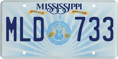 MS license plate MLD733