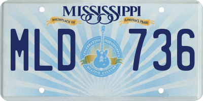 MS license plate MLD736