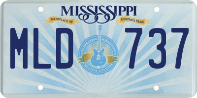 MS license plate MLD737