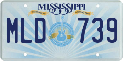 MS license plate MLD739