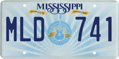 MS license plate MLD741