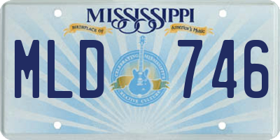 MS license plate MLD746