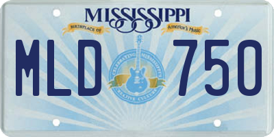 MS license plate MLD750