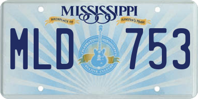 MS license plate MLD753