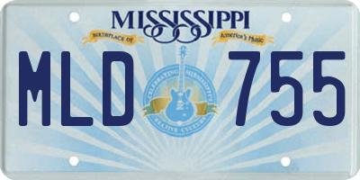 MS license plate MLD755