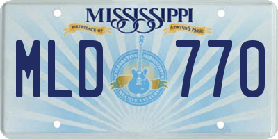 MS license plate MLD770