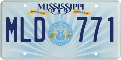 MS license plate MLD771